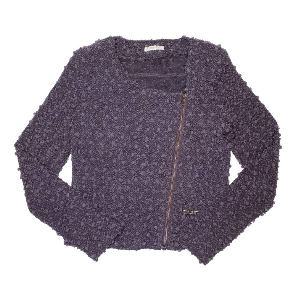 Promod Purple Moto Jacket LARGE